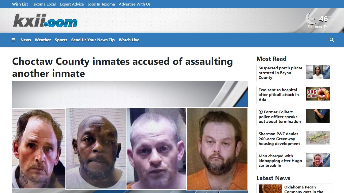 Choctaw County inmates accused of assaulting another inmate - KXII